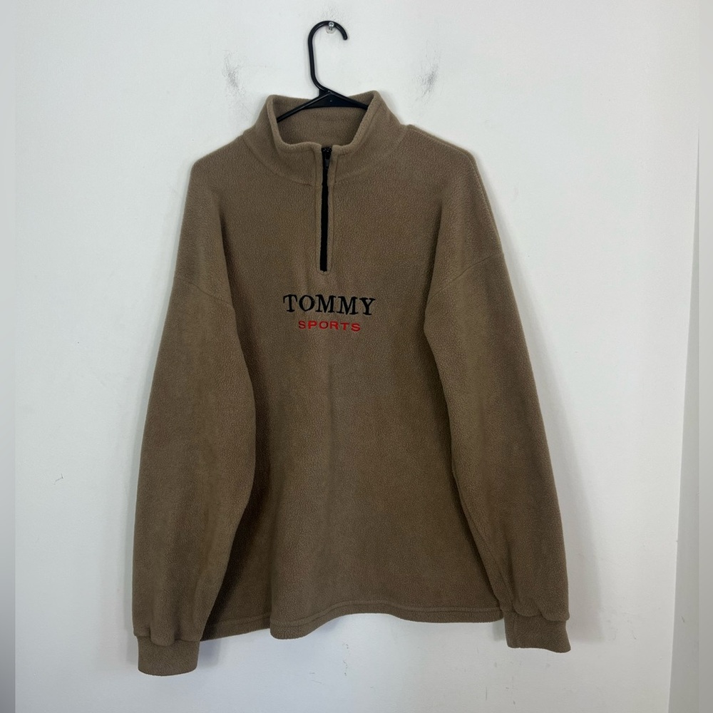 Vintage Tommy Sports 1/4 Zip Fleece Sweater‎ Sz XL